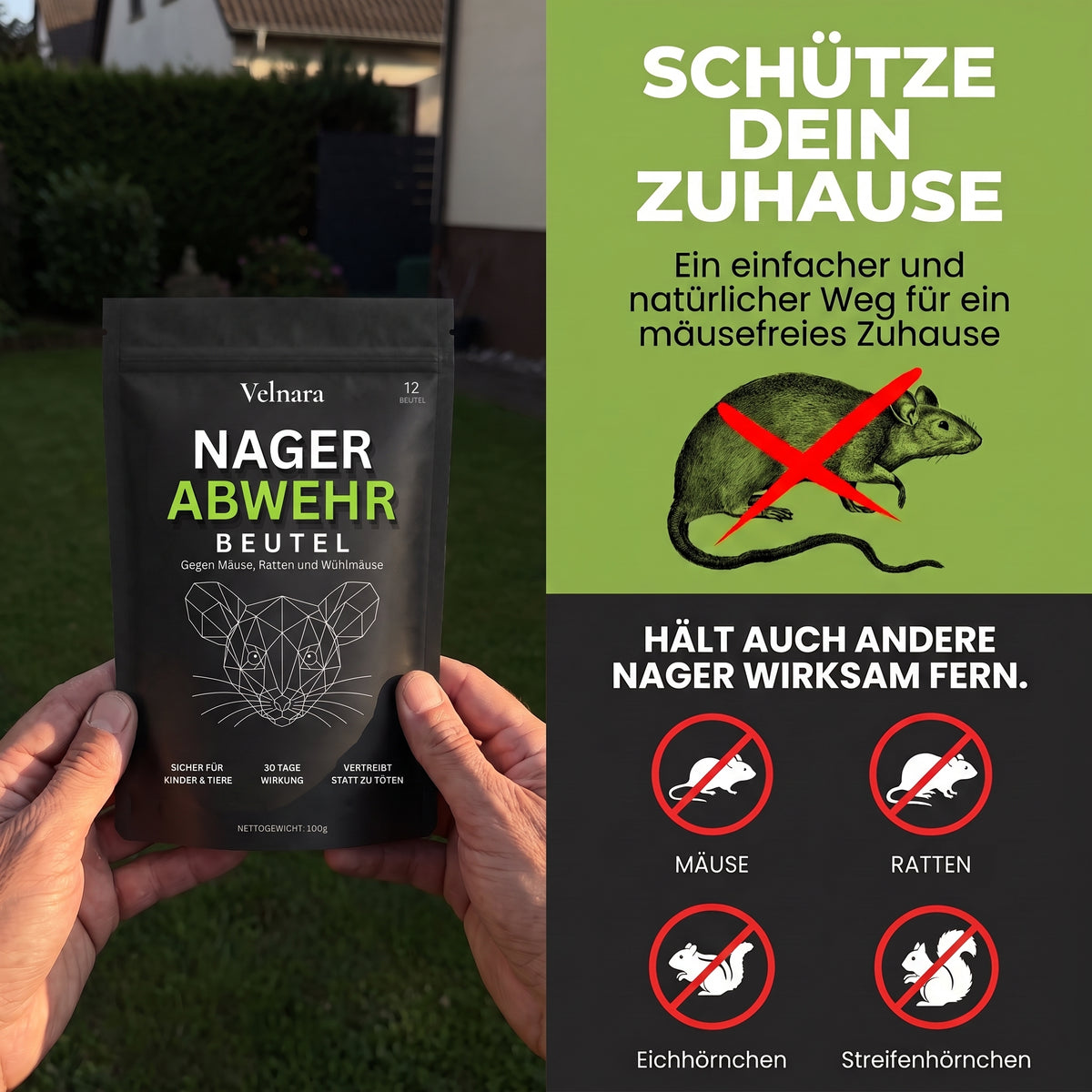 Nagerabwehr-Beutel