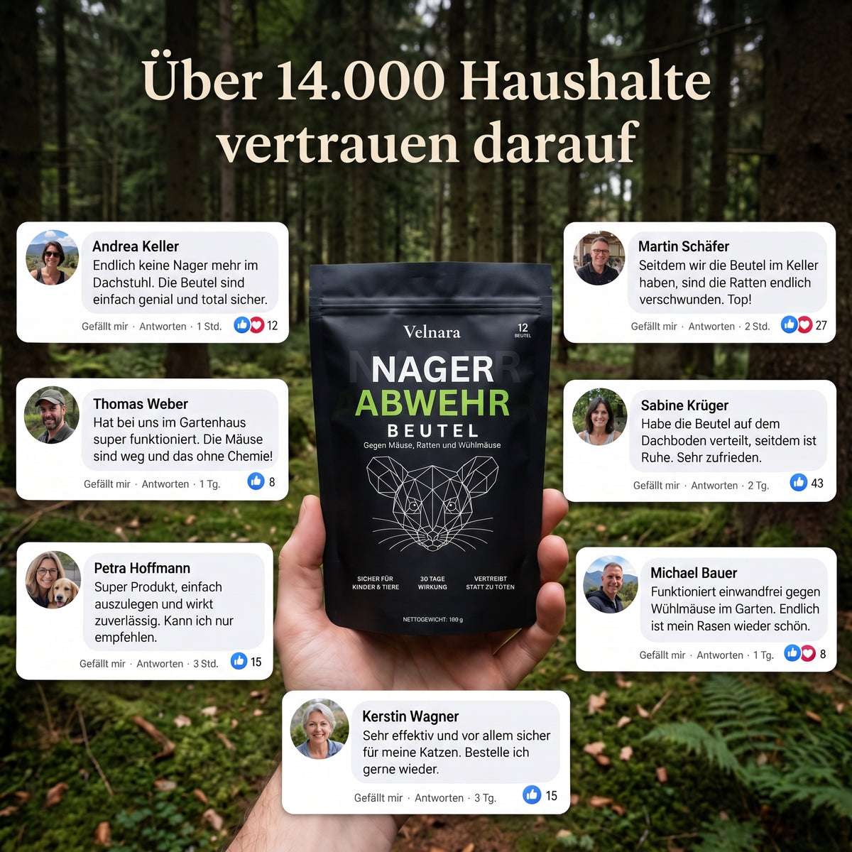 Nagerabwehr-Beutel
